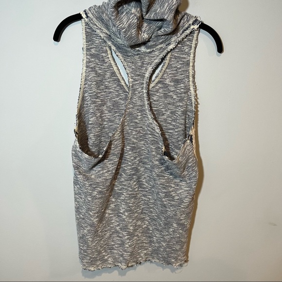 Maaji Activewear Racerback Diamond Patterned Tank Top Hoodie Knit Cover Up - Picture 2 of 6